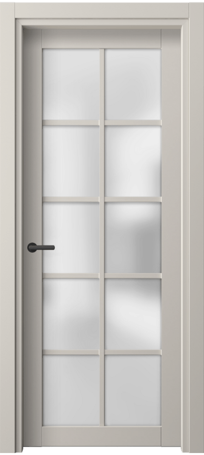Межкомнатная дверь Нео 2106 ПЭТ светло-серый Сатинированное стекло Цена 30939 ₽ | Volhovec