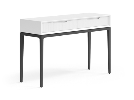 Мебель Консоль Velvet 2 ящика. Цвет Матовый светло-серый. Материал Гладкая эмаль. Коллекция Консоль Velvet 2 ящика. Картинка.