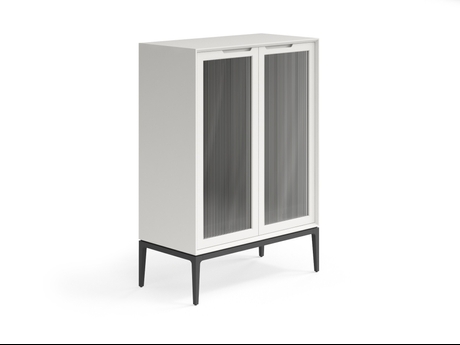 Мебель Витрина Velvet. Цвет Матовый тёплый серый. Материал Гладкая эмаль. Коллекция Витрина Velvet. Картинка.