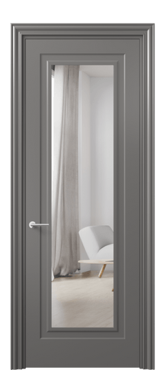 Межкомнатная дверь 8403 МКЛС Зеркало с одной стороны. Цвет Матовый классический серый. Материал Гладкая эмаль. Коллекция Mascot. Фото. Дверь межкомнатная 8403 МКЛС Зеркало с одной стороны. Цвет Матовый классический серый. Материал Гладкая эмаль. Коллекция Mascot. Картинка.