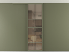 Перегородка Формато вдоль стены на потолок 1 створка