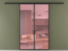 Перегородка Formato вдоль стены 2 створки